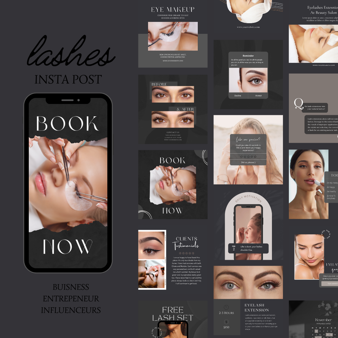 LASH INSTAGRAM TEMPLATE DARK